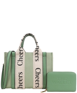Cheers Shoulder Bag With Wallet Set BL-9127A SAGE